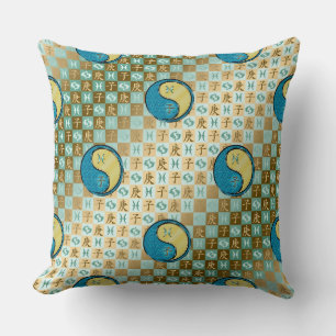 Cojín Decorativo Piscis y Rata de Metal