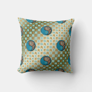 Cojín Decorativo Piscis y Rata de Tierra