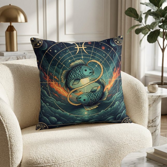 Cojín Decorativo Piscis Zodiaco Celeste (Subido por el creador)