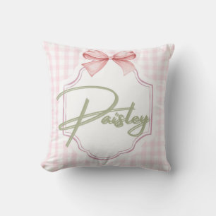 Cojín Decorativo Pisley Baby Nursery Gingham Personalizado