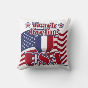 Cojín Decorativo Pista de ciclismo EE.UU.