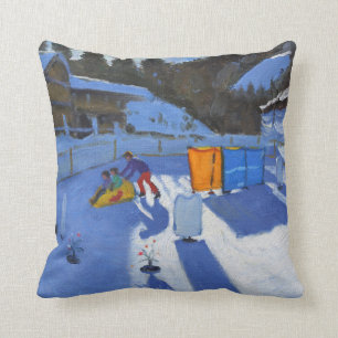 Cojín Decorativo pista del hielo de los niños Clusaz 2014