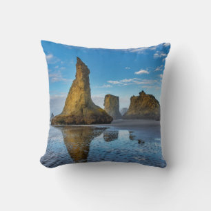 Cojín Decorativo Pistas marinas en la playa de Bandon, Oregón 3