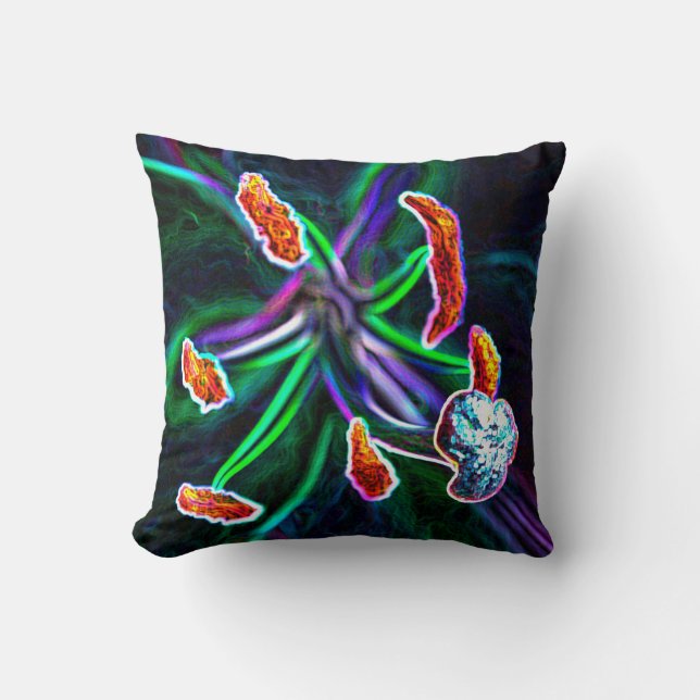Cojín Decorativo Pistilo de flor con efecto abstracto (Anverso)