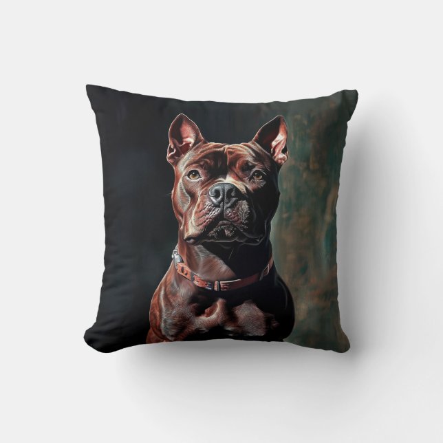 Cojín Decorativo Pit bull terrier (Anverso)