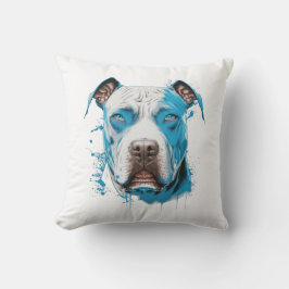 Cojín Decorativo Pitbull con ojos azules | Perro Lover