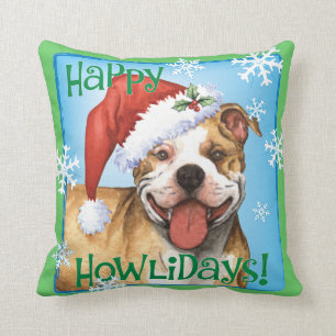 Cojín Decorativo Pitbull feliz Terrier de Howliday