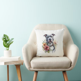 Cojín Decorativo Pitbull Floral