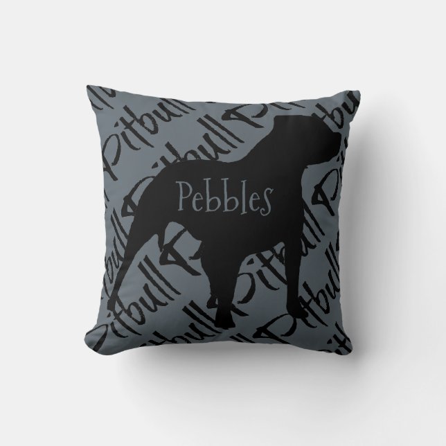 Cojín Decorativo Pitbull Love Personalizado (Anverso)