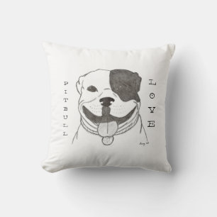 Cojín Decorativo Pitbull Love Pillow - Negro