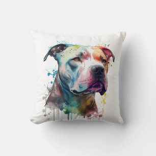Cojín Decorativo Pitbull vibrante: un toque de vida