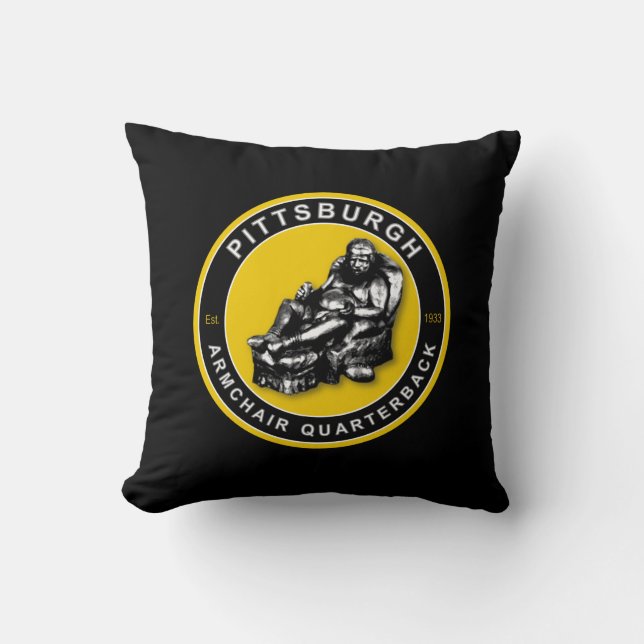 Cojín Decorativo Pittsburgh American MoJo Football Pillow (Anverso)