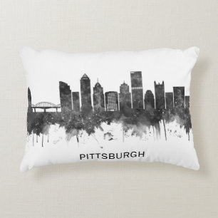 Cojín Decorativo Pittsburgh Pennsylvania Skyline BW