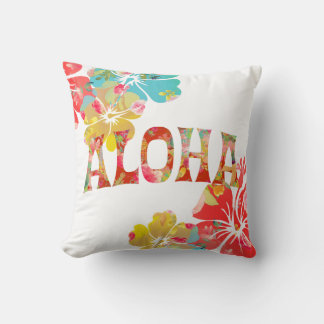 Cojín Decorativo PixDezines Aloha Hibiscus|Fondo DIY