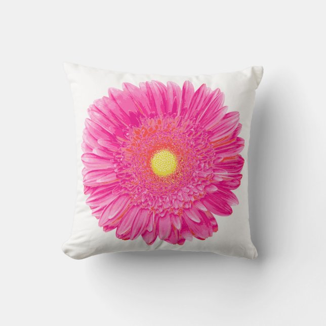 Cojín Decorativo PixDezines gerbera daisies/diy fondo (Anverso)