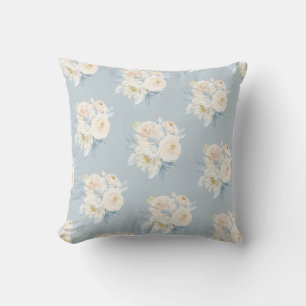 Cojín Decorativo PixDezines H2 Rosas Azules Polvorientas