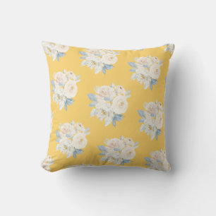 Cojín Decorativo PixDezines H2 Rosas Azules Polvorientas