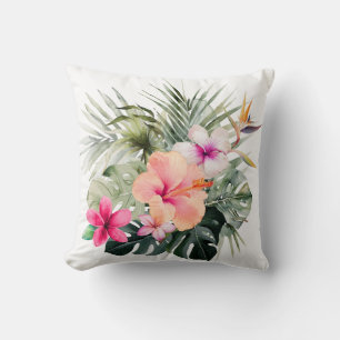 Cojín Decorativo PixDezines H2Tropical Flores Hibisco