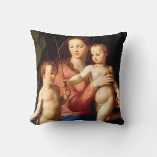 Cojín Decorativo PixDezines madonna/jesús/jean baptista/bronzino