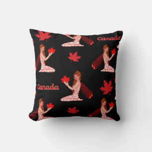 Cojín Decorativo Pixe canadiense con hoja de arce