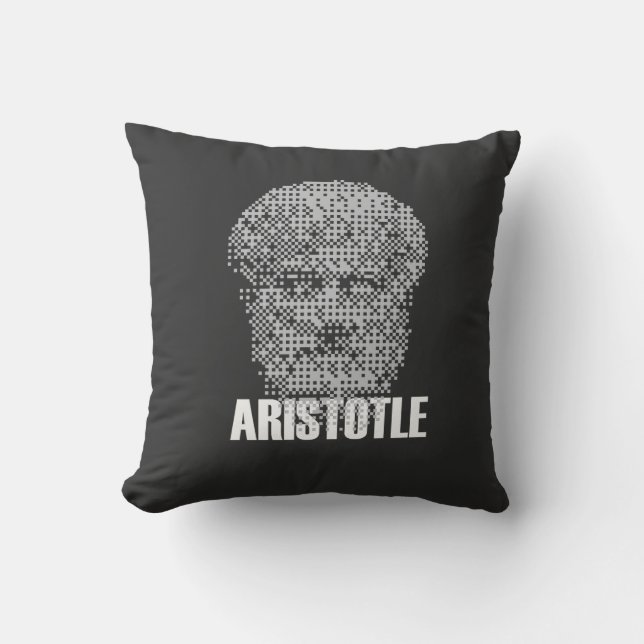 Cojín Decorativo Pixel Aristotle Head Mosaic (Anverso)