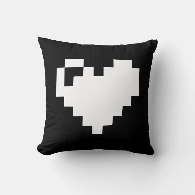 Cojín Decorativo Pixel Heart 8 bits (Anverso)