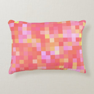 Cojín Decorativo Pixel Multicolor Rojo/Rosa/Amarillo/Naranja/Lavand