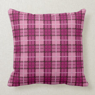 Cojín Decorativo Pixel Plaid_Magenta-Black