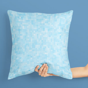 Cojín Decorativo Pixelación del mosaico azul