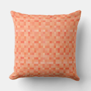 Cojín Decorativo Pixeles cuadrados naranjas