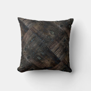 Cojín Decorativo Pizarras antiguas, madera antigua, madera envejeci