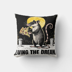 Cojín Decorativo Pizza de Posum Irónico "Viviendo el Sueño"