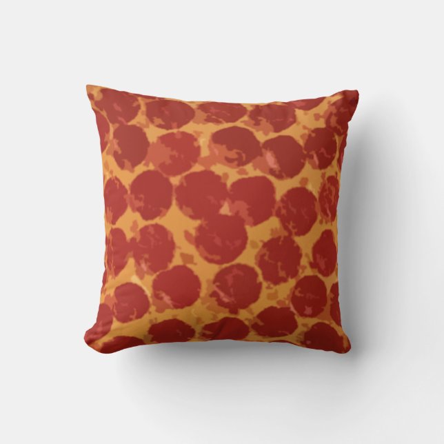 Cojín Decorativo Pizza de salchichones (Anverso)
