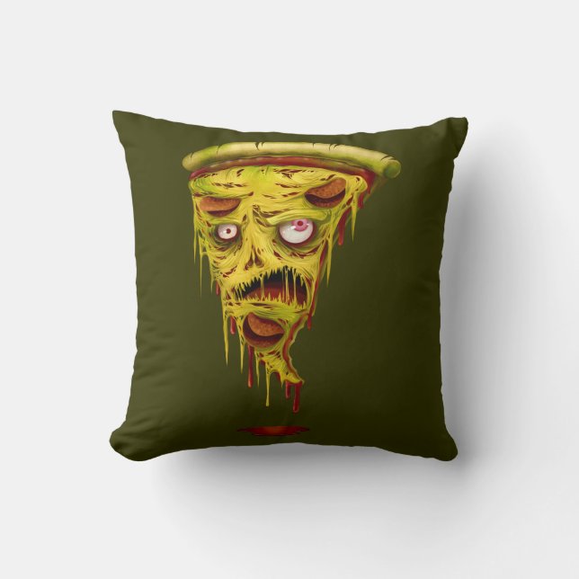 Cojín Decorativo pizza del _zombie (Anverso)