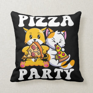 Cojín Decorativo Pizza Party Funny Cat Lover