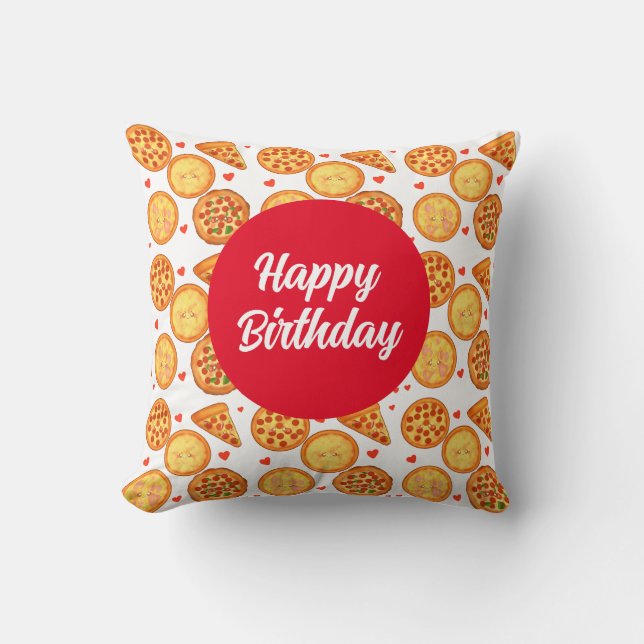 Cojín Decorativo Pizza Peperroni, Queso Y Margherita (Anverso)