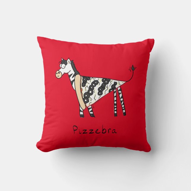 Cojín Decorativo Pizzebra Pizza Zebra Pillow (Anverso)