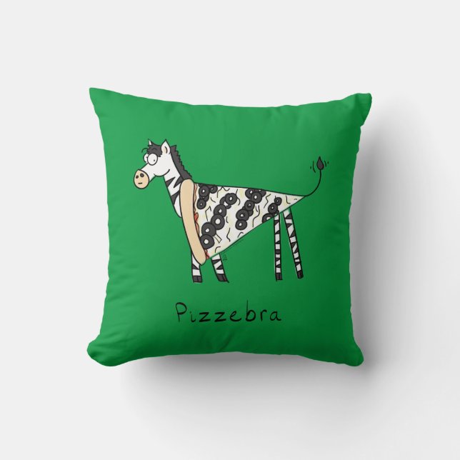 Cojín Decorativo Pizzebra Pizza Zebra Pillow (Anverso)
