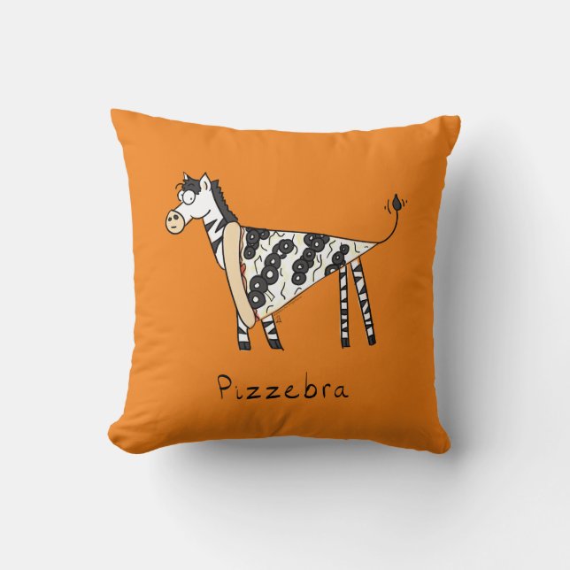 Cojín Decorativo Pizzebra Pizza Zebra Pillow (Anverso)