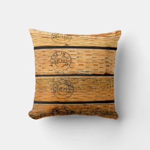 Cojín Decorativo Placas de madera estampadas con "Made in USA"