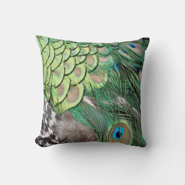 Cojín Decorativo Placer del pavo real (Anverso)