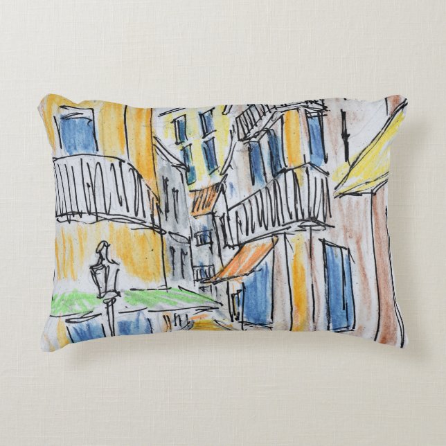 Cojín Decorativo Placette Abbe Robert Jarred| Antigua Niza, Francia (Anverso)