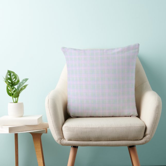 Cojín Decorativo Plaid Azul Praire (Silla)