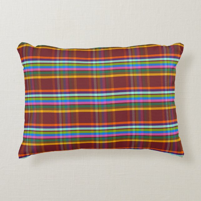 Cojín Decorativo Plaid bohemio SXB (Anverso)
