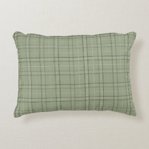 Cojín Decorativo Plaid de ciervo de pino - tartán cabincore verde s