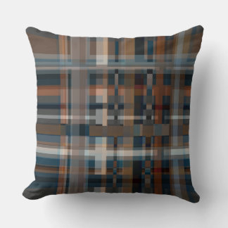 Cojín Decorativo plaid de otoño pixelado 004