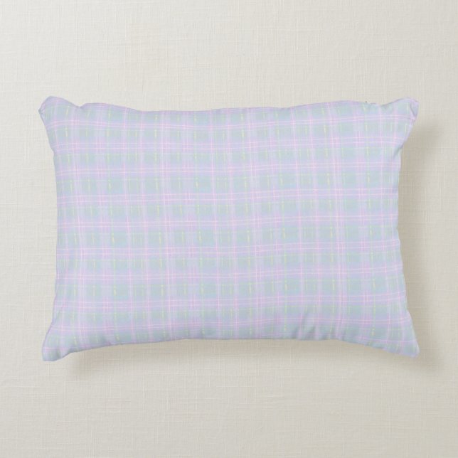 Cojín Decorativo Plaid Praire Azul (Anverso)