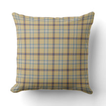 Plaid Tan y Azul Wedgewood
