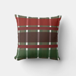 Cojín Decorativo Plaids de Bayas de Navidad Copos de Nieve Festivos