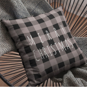 Cojín Decorativo Plaids Rústicos de Campo Feliz Navidad
